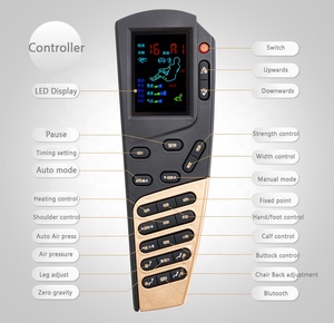 Silla de Masaje Eléctrica Multifuncional de Cuero PU de Lujo y Económica para Oficina con Control Remoto Inalámbrico, Presión de Aire y Masaje Corporal - Product Image 6