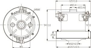 Động cơ điện xoay chiều đa năng một pha <span class=keywords><strong>500W</strong></span> đến 1600W cho máy hút bụi, có tính năng chống thấm nước - Product Image 4