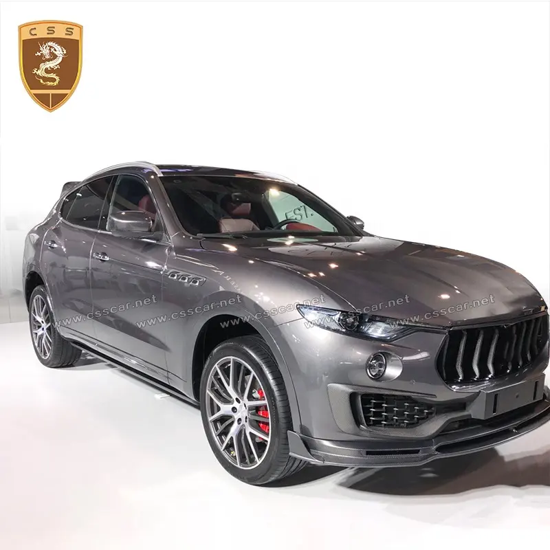 MS Style Fully Carbon Fiber Material Vents Decoration Front Bumper Lip Rear Wing Spoiler Suitable For Maserati Levante Body Kits