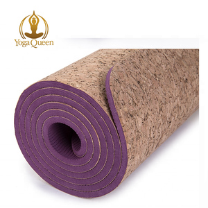 Tikar Yoga Gabus Cetak Karet Alam 100% dengan Logo Kustom/Anti-selip Ramah Lingkungan dengan Tali Pembawa Matras Yoga - Product Image 5