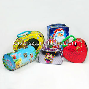 กระเป๋าถือดีบุกโลหะสำหรับเด็กผู้หญิงพร้อมกล่องเก็บของพิมพ์ลายโลโก้พร้อมที่จับ - Product Image 2