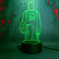 Настольная лампа для баскетбола, 3D светодиодный светильник с сенсорным управлением через USB, декор для создания атмосферы для мальчиков-подростков, тёмное освещение, ночник, игрушка, Подарочная лампа