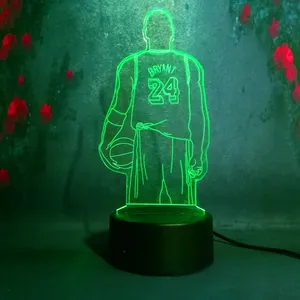 모조리 책상 램프 그림-농구 선수 그림 3D USB 터치 LED 테이블 램프 십대 소년 사랑 레이스 분위기 데코 어두운 조명 야간 조명 장난감 선물 램프