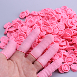Groothandel Roze Natuurlijke Latex Vinger Babybedjes Anti-Slip Vinger Babybedjes Maleisië - Product Image 3
