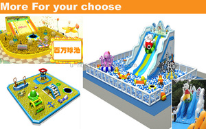 Parc de trampolines personnalisé ourson des neiges blanc jouet géant <span class=keywords><strong>piscine</strong></span> gonflable océan <span class=keywords><strong>à</strong></span> balles avec toboggans - Product Image 4