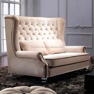 TB02 높은 뒤 chesterfield 소파 2 seater 소파 우단 chesterfield 소파