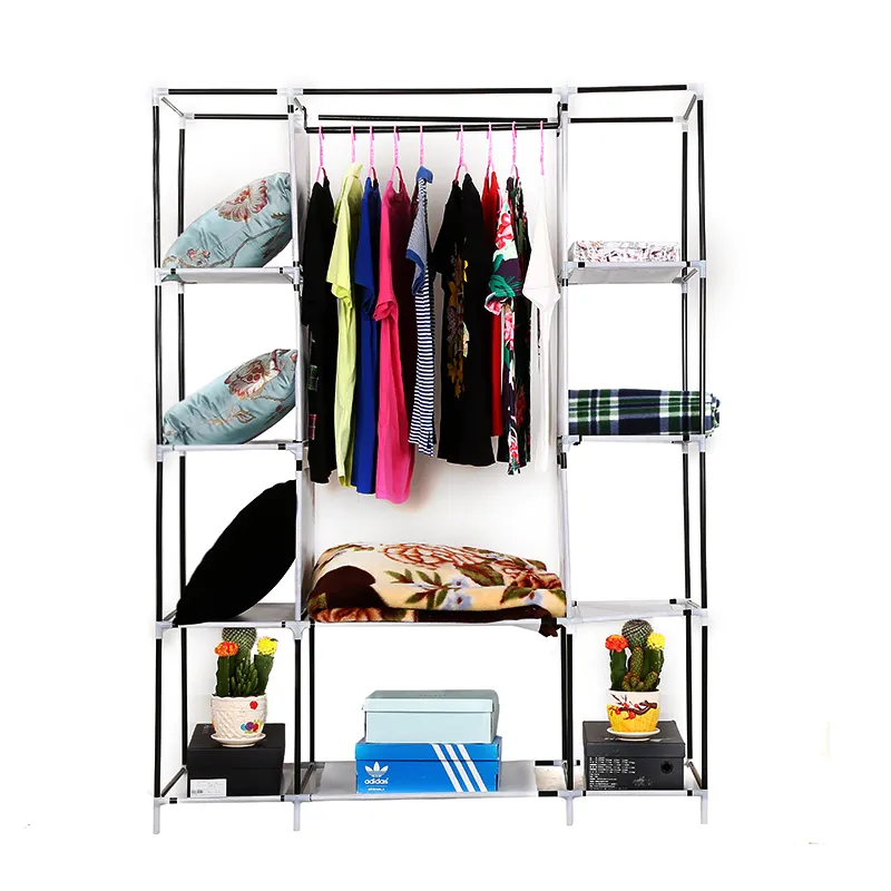 Portable Cheap Student Non-woven Fabric Wardrobe Clothes Quilt Shoes Cabinet