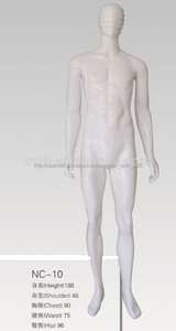 Nc-10 de color blanco brillante maniquí hombres 188cm de alta calidad de fibra de vidrio #191 cabezas de maniquíes sin rostro - Product Image 1