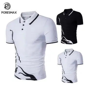 2019 yaz tarzı erkek Polo gömlekler katı renk kısa kollu ince <span class=keywords><strong>nefes</strong></span> erkek Polos gömlek erkek