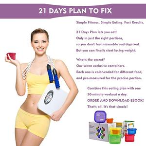 Kit de 14 conteneurs de contrôle des portions alimentaires sans BPA multicolores <span class=keywords><strong>pour</strong></span> 21 jours <span class=keywords><strong>pour</strong></span> les régimes amaigrissants - Product Image 5