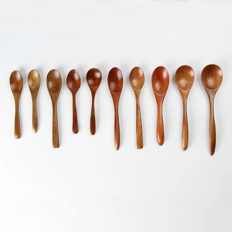 mini wood spoons dark wooden spoon wood meal spoon