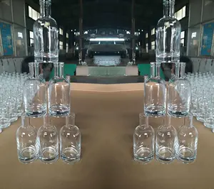 Empty Xo Glass Bottle Fancy Custom Design Screen Printing Clear Frosted 375ml 700ml 750ml Vodka Spirit Whisky Liquor Empty Glass Bottle