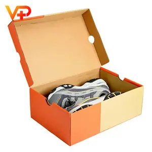 Preço de fábrica dobrável papel enrolado personalizado embalagem caixa de sapato com logotipo