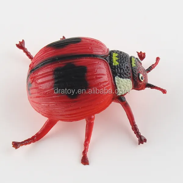 Okul Öncesi eğitim simülasyon böcek Kırmızı Yıldız böceği plastik oyuncaklar