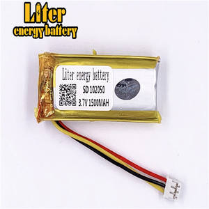 Stecker <span class=keywords><strong>2</strong></span>,0-<span class=keywords><strong>3</strong></span> P <span class=keywords><strong>3</strong></span>,7 V 102050 1500 mah Benutzerdefinierte ultra dünne Wiederaufladbare li-ion batterien lipo batterie mit drähte - Product Image 1