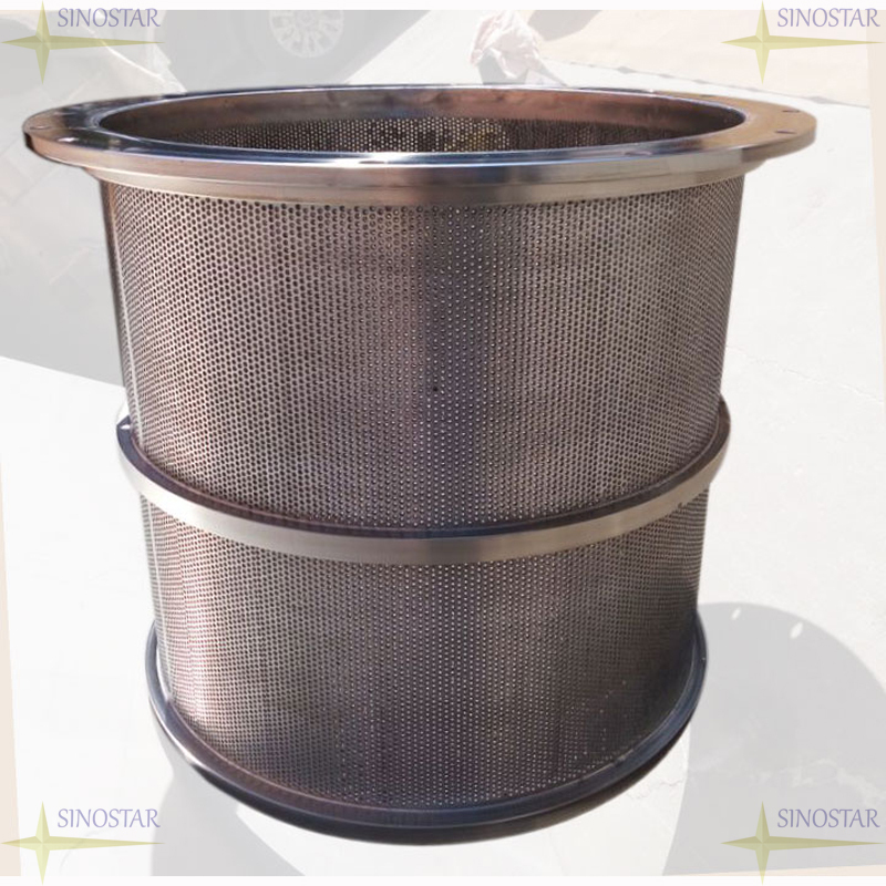 304 stainless steel drilled screen cylinder paper pulp screen basket