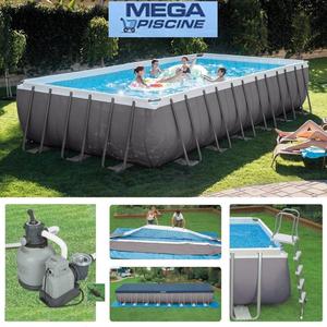 Piscina <span class=keywords><strong>Rectangular</strong></span> Elevada <span class=keywords><strong>Intex</strong></span> 26364 Nueva de Fábrica, Piscina Elevada de PVC con Marco Metálico para Familias - Product Image 3