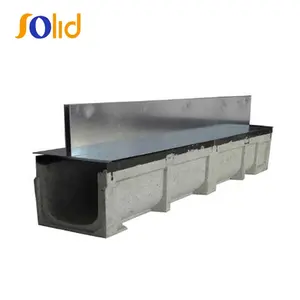 Canaux de drainage en fer à haute capacité de charge, galvanisés à chaud, SOLIDES, couleur argent, pour le drainage des eaux pluviales sur le sol du garage - Product Image 2