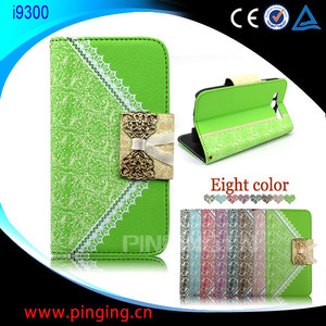 Caliente venta caja del teléfono del bolso venta al por mayor cartera cubierta del cuero del tirón para Samsung Galaxy <span class=keywords><strong>S3</strong></span> <span class=keywords><strong>I9300</strong></span> - Product Image 1