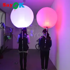 hot sale 0.8m LED light inflatable backpack balloon for advertising