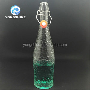 700 ml clara botella de vidrio de jugo de abrochado con tapa corona - Product Image 1