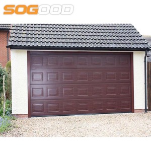 Panneau de <span class=keywords><strong>porte</strong></span> isolé en acajou, 1 pièce, <span class=keywords><strong>porte</strong></span> de <span class=keywords><strong>garage</strong></span>, couleur imitation bois, section - Product Image 1