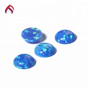 Venta caliente <span class=keywords><strong>verde</strong></span> o rosa suelta piedras preciosas de ópalo cabujón de ópalo sintético - Product Image 3