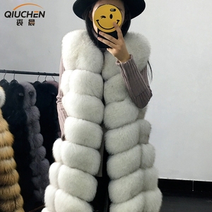 <span class=keywords><strong>Fantastique</strong></span> Mode L'ensemble de fourrure belle fille perle blanc fourrure de <span class=keywords><strong>renard</strong></span> sans manches gilet - Product Image 3