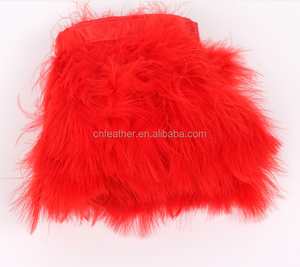 Frange di Piume di Tacchino Reali 15-20cm, Decorazioni per Gonne e Costumi da Palcoscenico, Vendita Diretta - Product Image 1