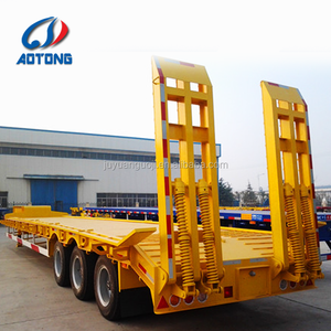 مقطورة شاحنة منخفضة ذاتية التوجيه بحمولة 80 طن، مقطورة شبه مقطورة منخفضة بـ 5 محاور، مقطورات لنقل الأشياء الثقيلة - Product Image 2