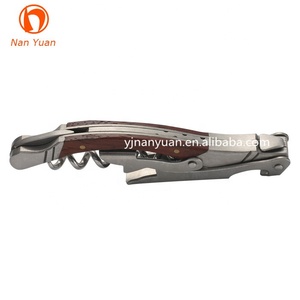Accesorios de barra superior, abridor de camarero de vino con bisagras dobles, <span class=keywords><strong>sacacorchos</strong></span> con mango de madera - Product Image 4