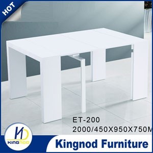 Reino unido Mercado de Pintura Blanca De Alto Brillo MDF De Madera Extensible Mesas de Comedor Para <span class=keywords><strong>El</strong></span> <span class=keywords><strong>Restaurante</strong></span> - Product Image 1