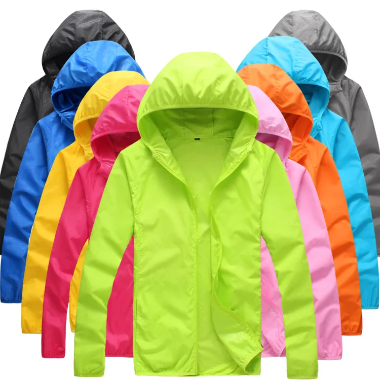 접이식 빠른 건조 야외 캠핑 재킷 여름 윈드 브레이커 방수 방풍 태양 보호 하이킹 까마귀 자켓