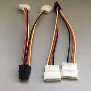 Kabel Kawat IDE 2 Molex Ke 6pin untuk Daya Kartu CPU