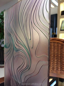 Verre à motifs avec divers designs / Feuille de verre gaufré coloré / Motif de <span class=keywords><strong>vitrail</strong></span> Wisteria - Product Image 2