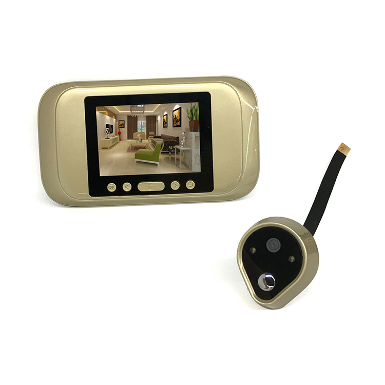 Лидер продаж 3,2 дюймов кошачий глаз обнаружения движения ИК авто видео дверь камера