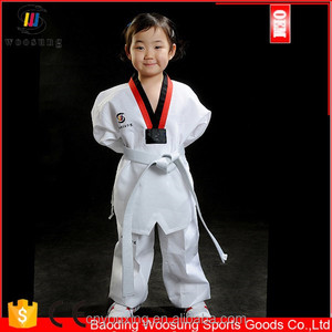<span class=keywords><strong>Poom</strong></span> V-col enfants taekwondo uniforme/personnalisé enfants taekwondo uniforme - Product Image 1