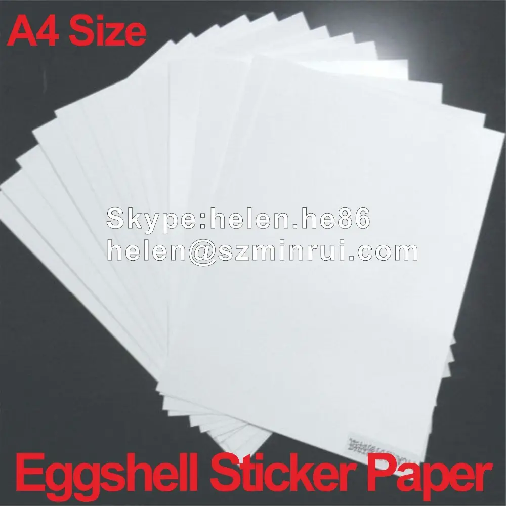 Giá Rẻ A4 Eggshell Giấy Tờ Để Bán, Matt Trắng Destructible Vinyl Egg Shell Sticker Nguyên Liệu Từ Nhà Sản Xuất