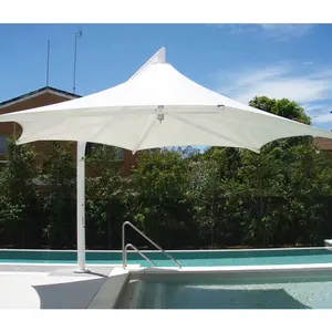时尚大尺寸花园室外游泳池白色伞