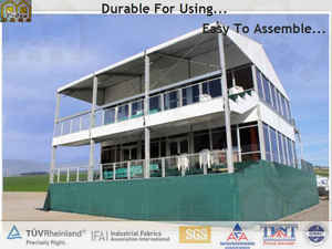 PVC transparent structure de durée de alu double plancher 10 x 10 <span class=keywords><strong>belvédère</strong></span> à la vente avec pas de poteaux intérieurs - Product Image 6