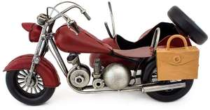 <span class=keywords><strong>Porte</strong></span>-<span class=keywords><strong>bouteille</strong></span> de vin en <span class=keywords><strong>terre</strong></span> <span class=keywords><strong>cuite</strong></span> <span class=keywords><strong>Porte</strong></span>-<span class=keywords><strong>bouteille</strong></span> de vin "Moto vintage avec side-car" Sculptures et figurines en métal peintes à la main Décor Wi - Product Image 5