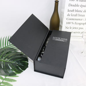 Fait à la main <span class=keywords><strong>cadeau</strong></span> emballage bouteille simple pas cher carton carton boîte à vin rouge - Product Image 3