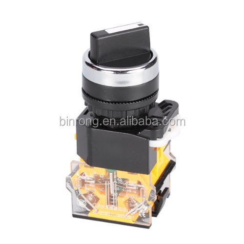 Sélecteur Rotatif 3 Positions Verrouillable 2NO/2NC - 12-24V, Diamètre 19 Mm, LED - Pour Machines Industrielles, Bateaux - 10