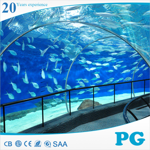PG de estilo de lujo parque de Vida Marina <span class=keywords><strong>Oceanarium</strong></span> una vez fundido curva paneles transparentes bajo el agua de un fantástico gran acrílico del tanque del acuario del túnel - Product Image 5