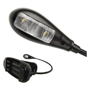 Mini Clip-On LED <strong>Book</strong> <strong>Light</strong> <strong>Reading</strong> Lamp 2 LED AAA Battery Powered Target Adjustable Gooseneck <strong>Lights</strong> - Product Image 2