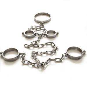 Nero imperatore SM collare in acciaio inossidabile della caviglia sesso adulti giocattoli <span class=keywords><strong>coppia</strong></span> giocattoli all'ingrosso - Product Image 1