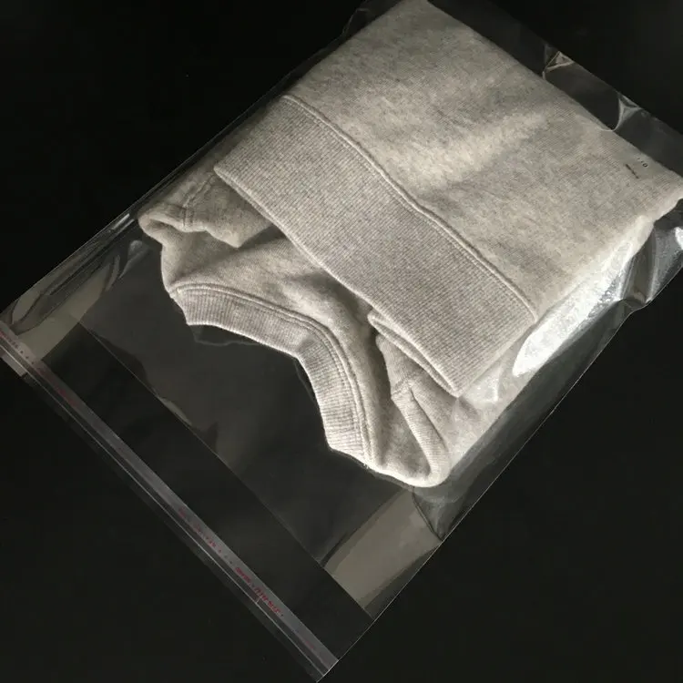 Solapa autoadhesiva sello de bolsa de polietileno Opp ropa/ropa bolsa de embalaje bolsa de plástico transparente