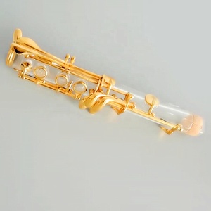 <span class=keywords><strong>Clarinete</strong></span> Profesional <span class=keywords><strong>de</strong></span> <span class=keywords><strong>Cristal</strong></span> Eb-Tone al por Mayor, Clave Bb17, Instrumentos <span class=keywords><strong>de</strong></span> Interpretación en Escenario Chapados en Oro - Product Image 3
