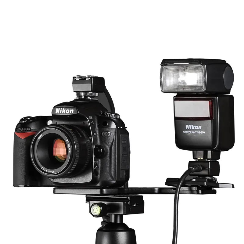 Manbily MBL-FB Support Flash caméra Rotative Flash Support Double Montage Droit Support de Flash