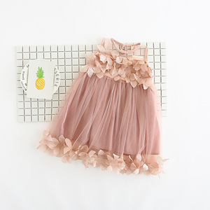 Nouvelle Arrivée Sans Manches Robes De Noël <span class=keywords><strong>Enfants</strong></span> Vêtements Fleur <span class=keywords><strong>Enfants</strong></span> Robe - Product Image 2